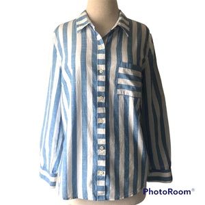 Style & Co Cotton Striped Button Down Shirt